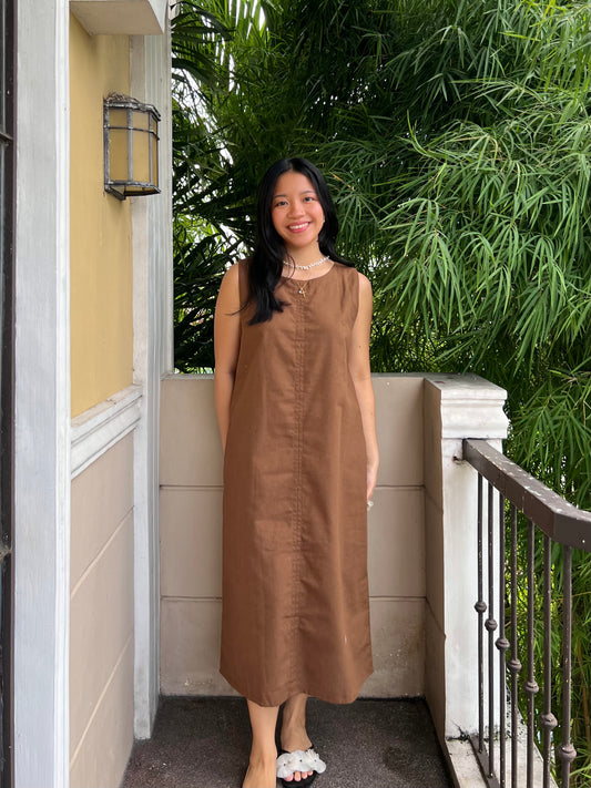 Courage Reversible Dress in Dark Brown