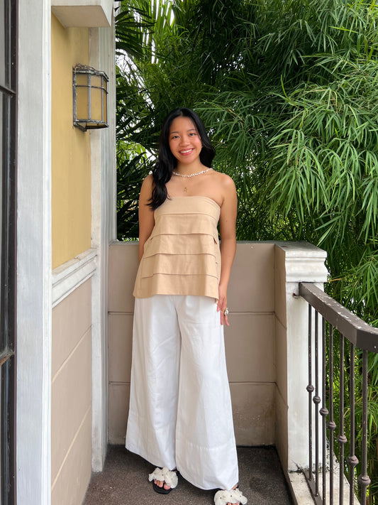 Lychee Top in Beige