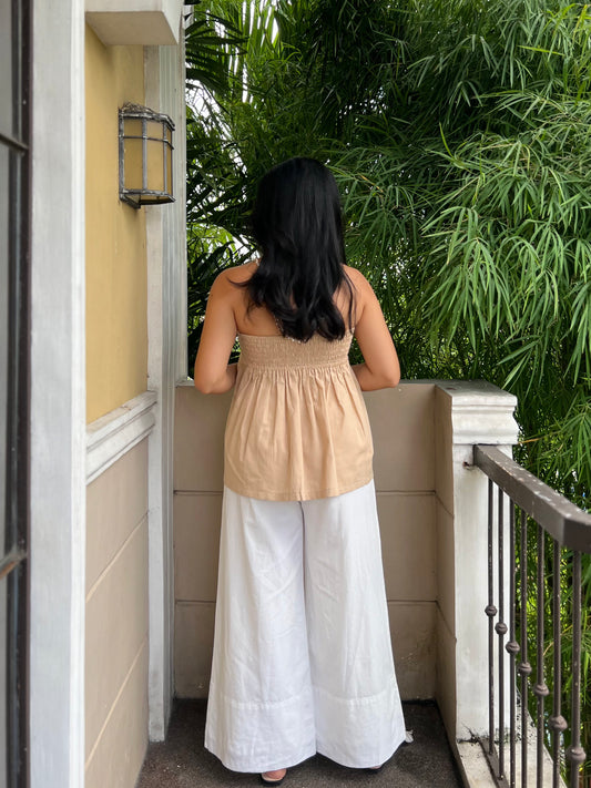 Lychee Top in Beige