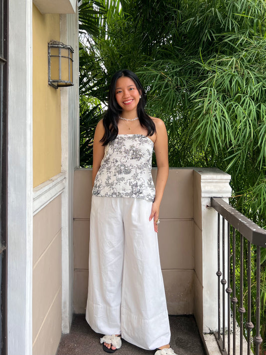 Almond Reversible Top in Premium Design 032