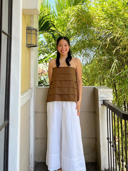 Lychee Top in Dark Brown