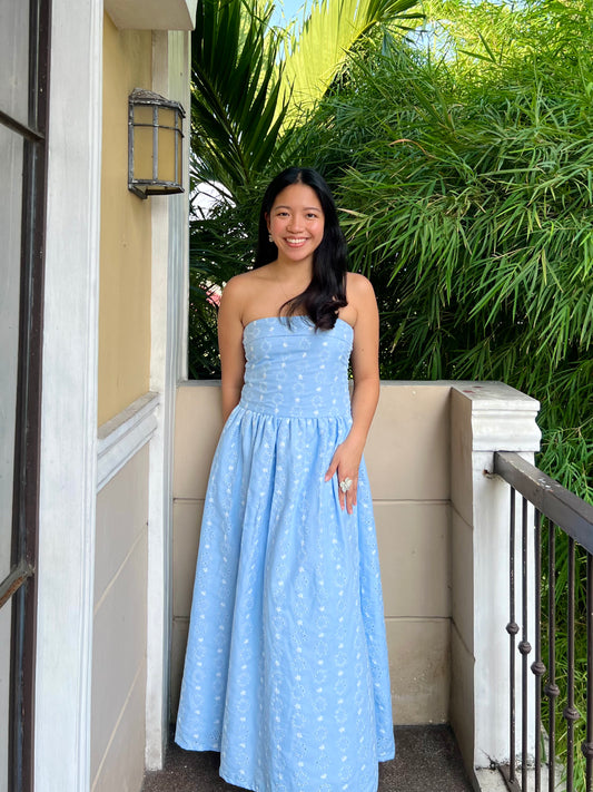 Ivory Dress in Eyelet 011 with Lining