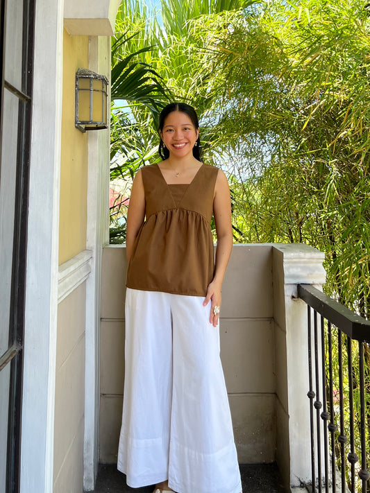 Cherry Top in Dark Brown