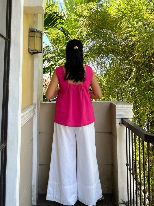 Cherry Top in Deep Pink