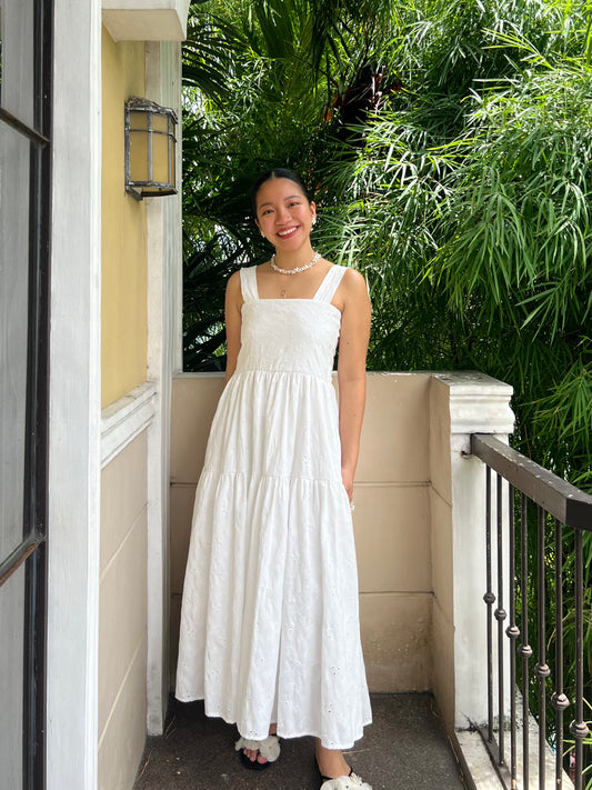 Psalm Dress in Eyelet 017 with Lining