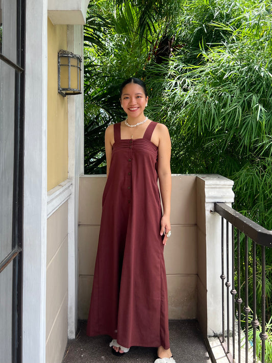 Hannah Dress in Chestnut