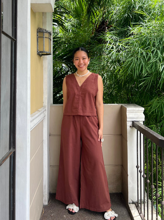 Charity Reversible Set in Dark Brown