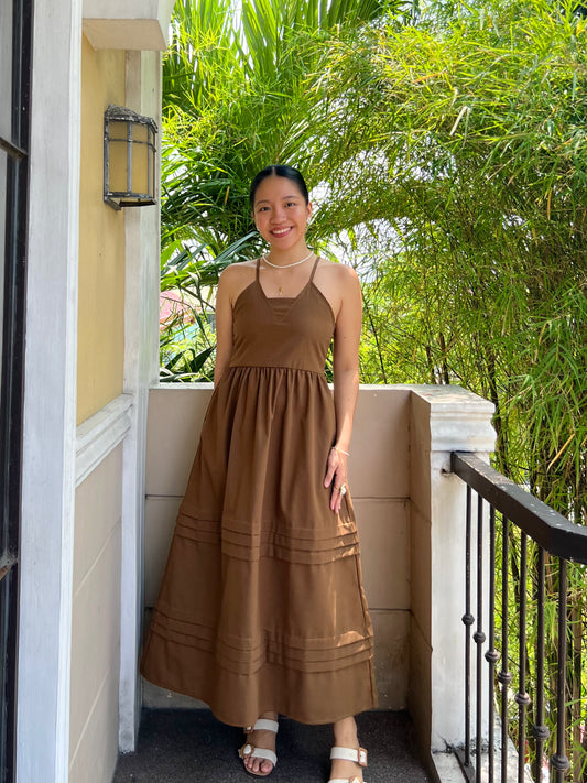 Acai Dress in Dark Brown