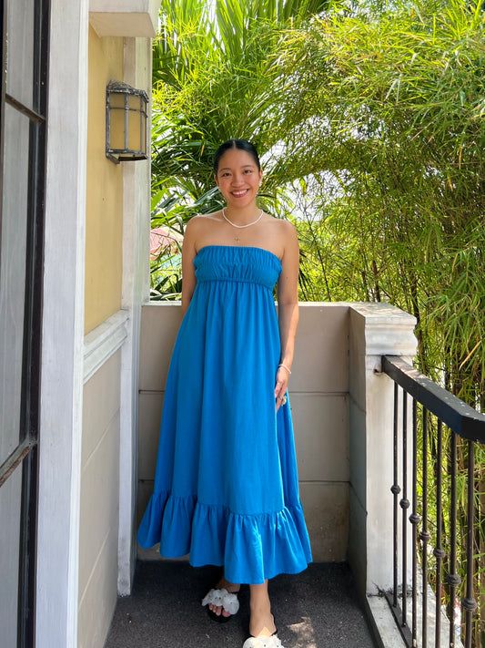 Sorrento Dress in Cerulean