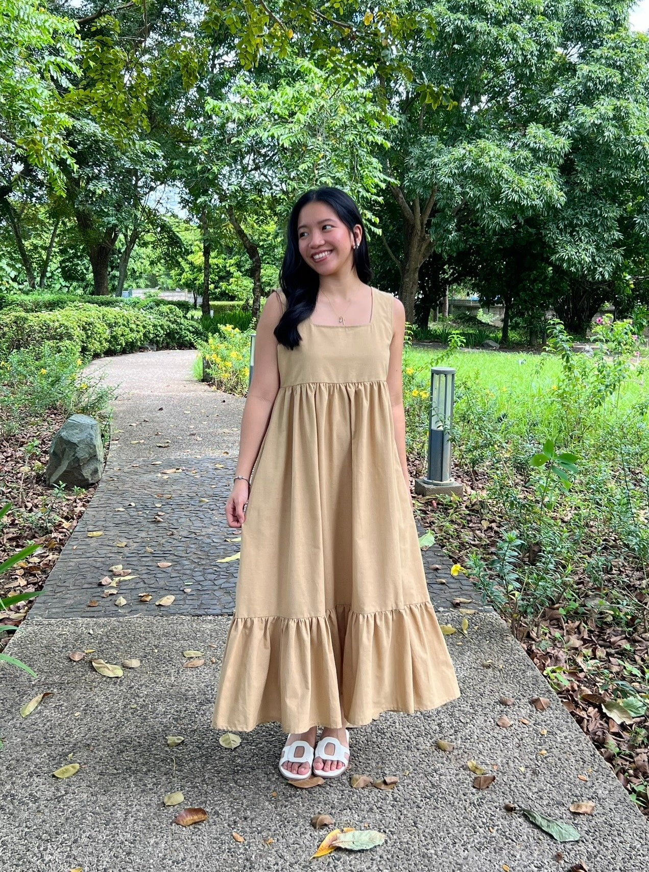Maxim Dress in Beige