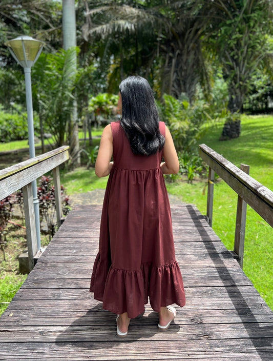 Maxim Dress in Chestnut