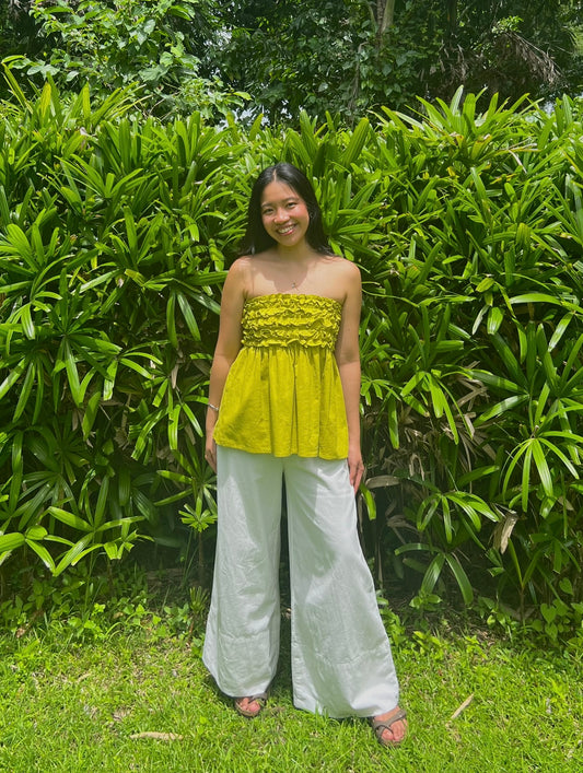 Merry Top in Olive Yellow