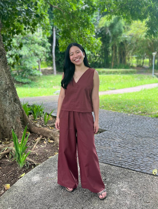 Charity Reversible Set in Chestnut