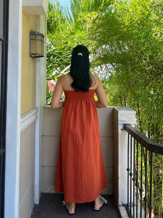 Lime Dress in Rust