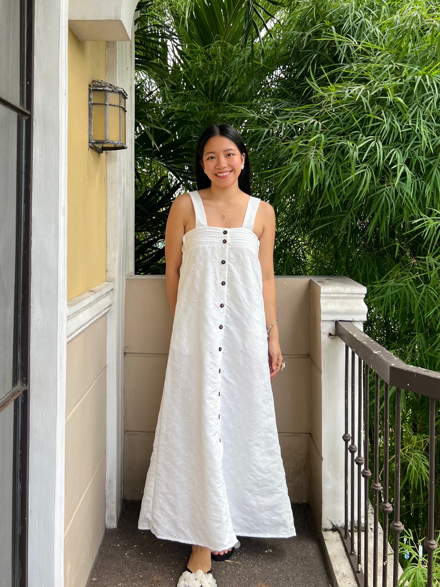 Hannah Dress in Eyelet 017 with Lining