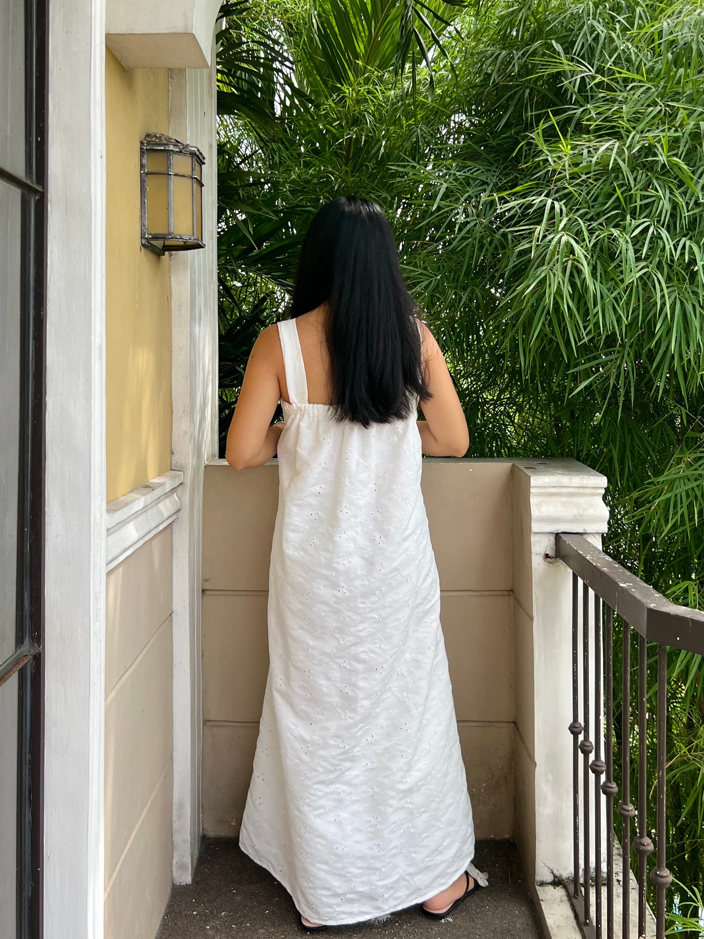 Hannah Dress in Eyelet 017 with Lining