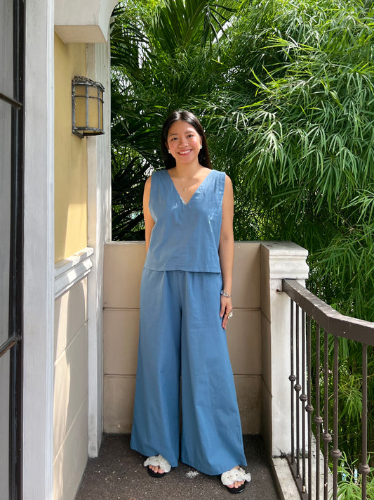 Charity Reversible Set in French Blue