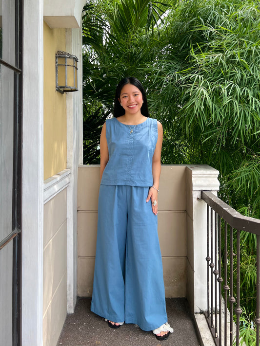 Charity Reversible Set in French Blue