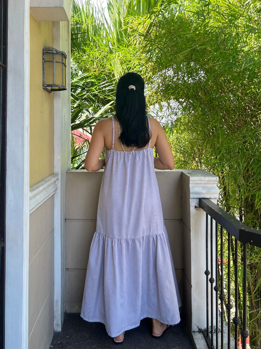 Elysees Dress in Stripes 021