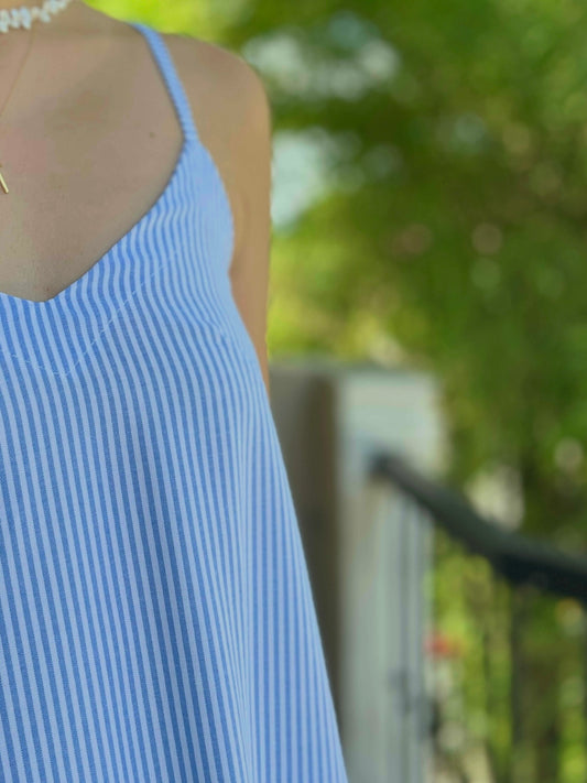 Elysees Dress in Stripes 023