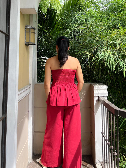 Corinth Set in Berry Red