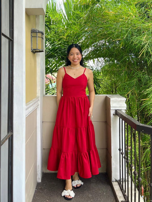 Honeydew Dress in Red