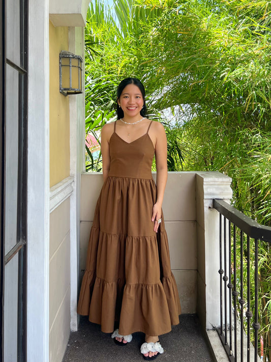 Honeydew Dress in Dark Brown