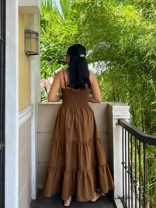 Honeydew Dress in Dark Brown