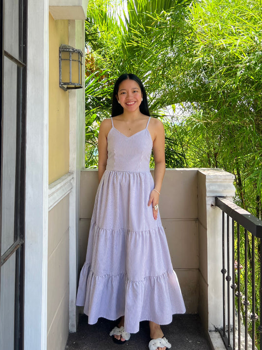 Honeydew Dress in Stripes 021
