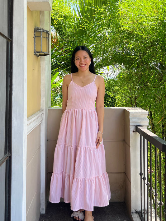 Honeydew Dress in Stripes 024