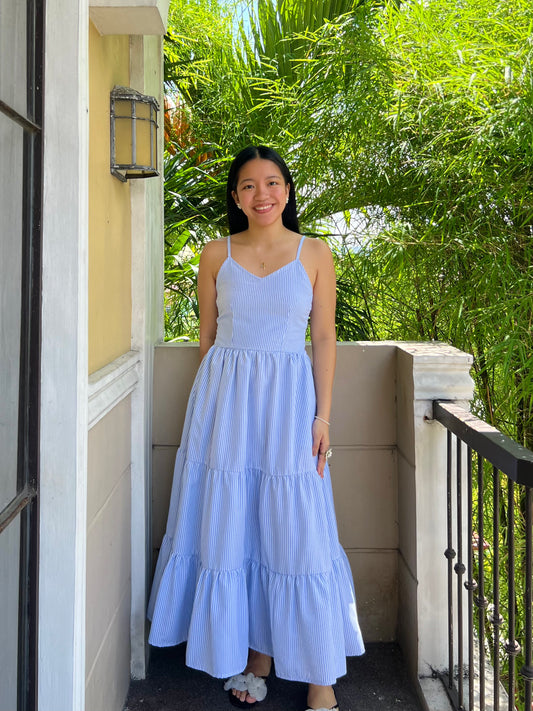 Honeydew Dress in Stripes 023