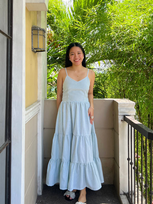 Honeydew Dress in Stripes 022