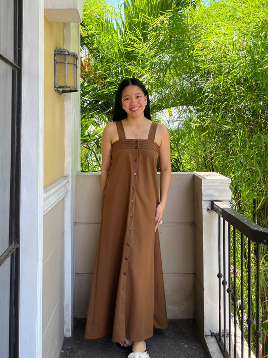 Hannah Dress in Dark Brown
