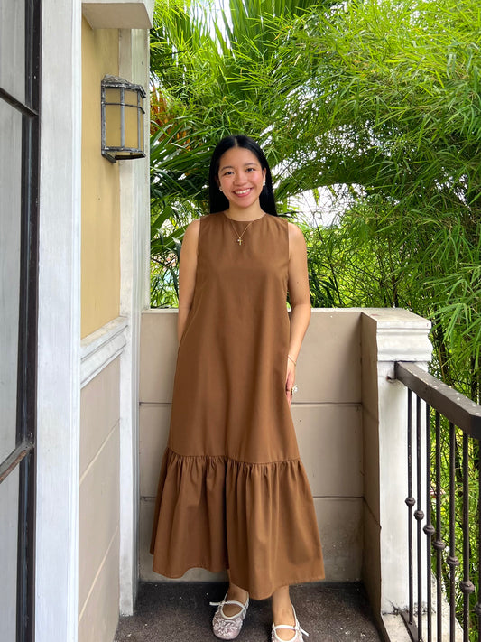 Camden Dress in Dark Brown
