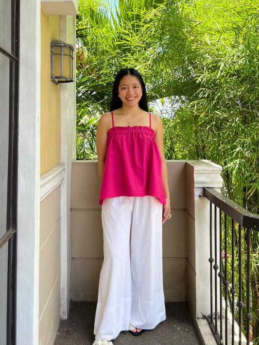 Eve Top in Deep Pink