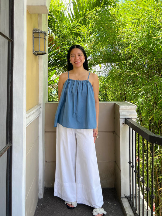 Peach Top in French Blue