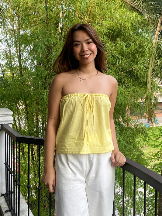 Almond Reversible Top in Yellow