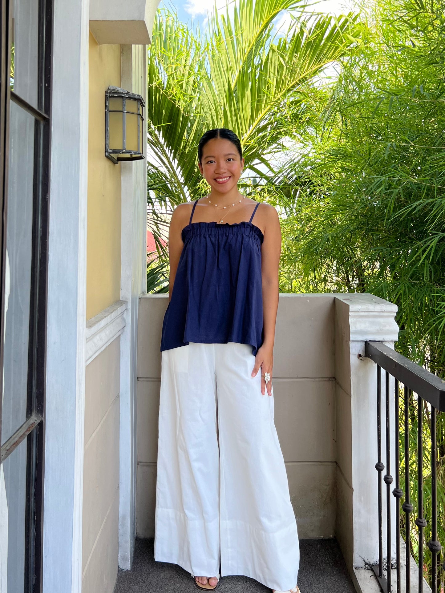 Eve Top in Navy Blue