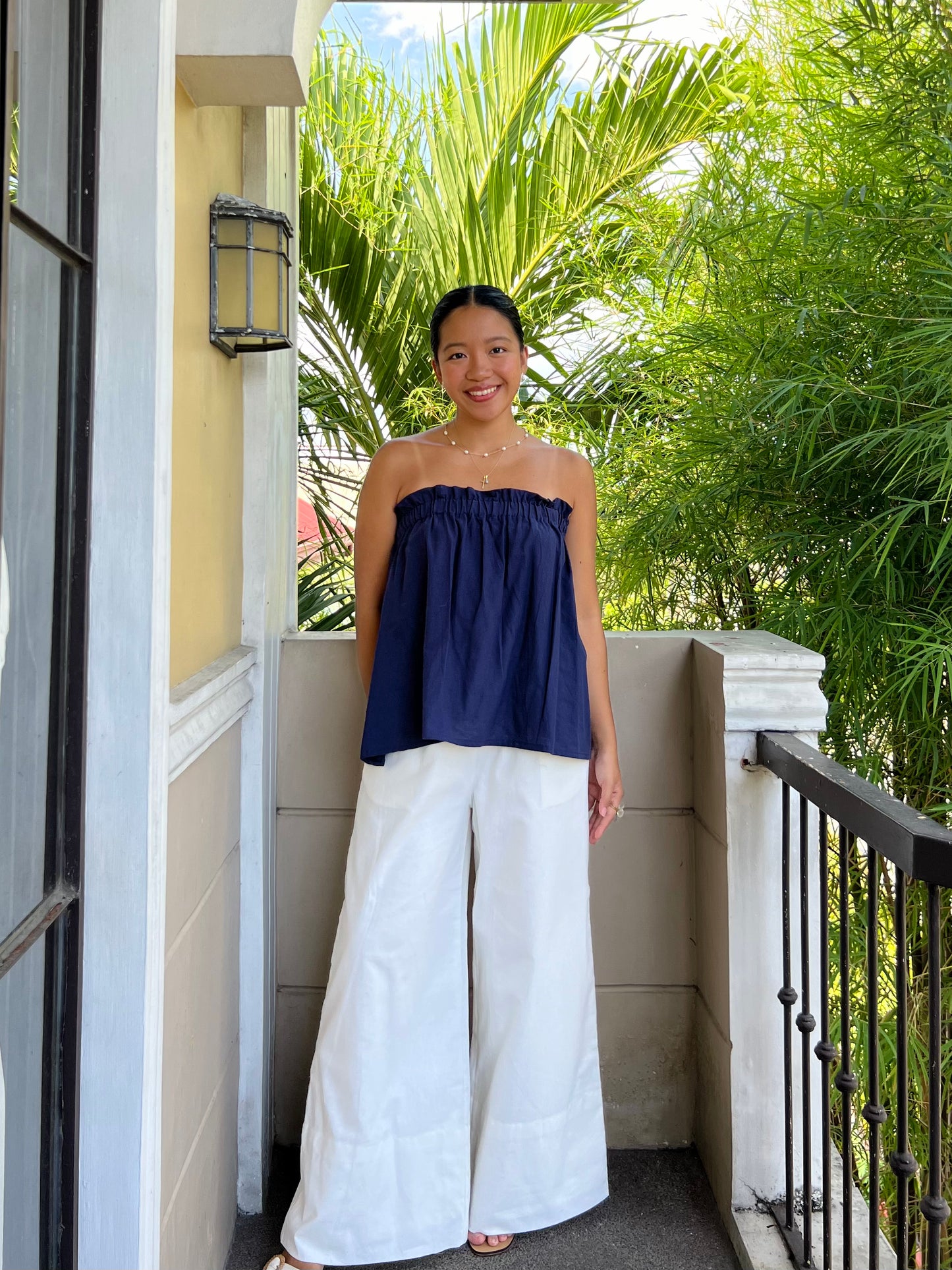 Eve Top in Navy Blue