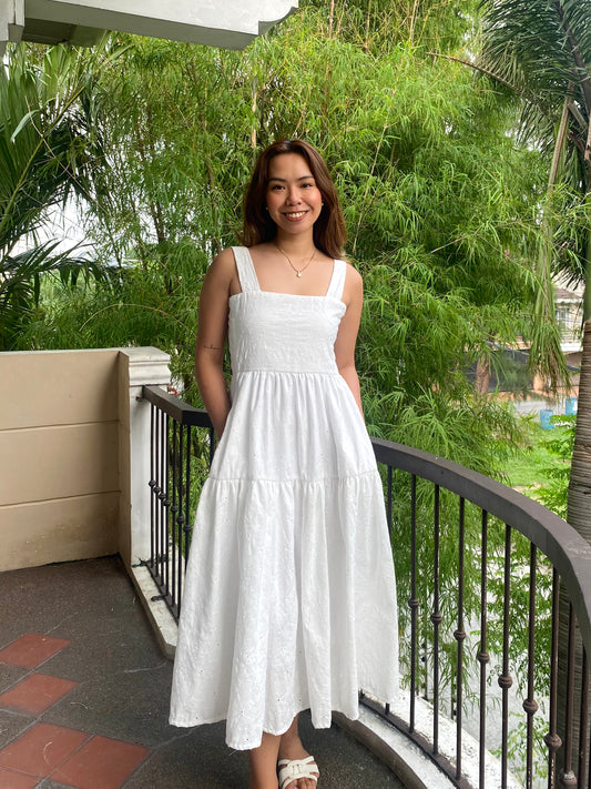 Psalm Dress in Eyelet 003 with Lining