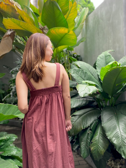 Galatia Dress in Chestnut (Short Version)