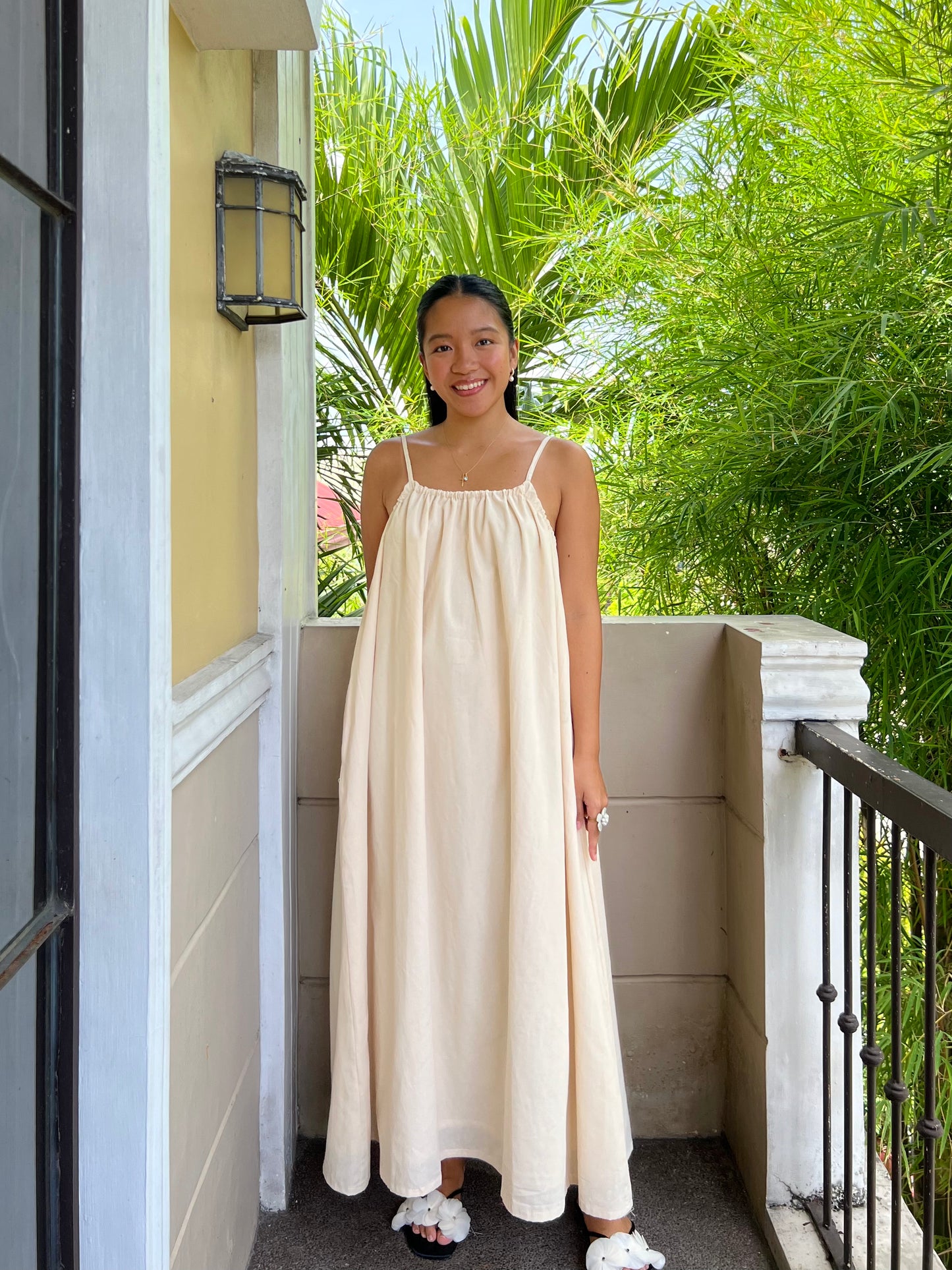 Limoncello Dress in Cream with Lining