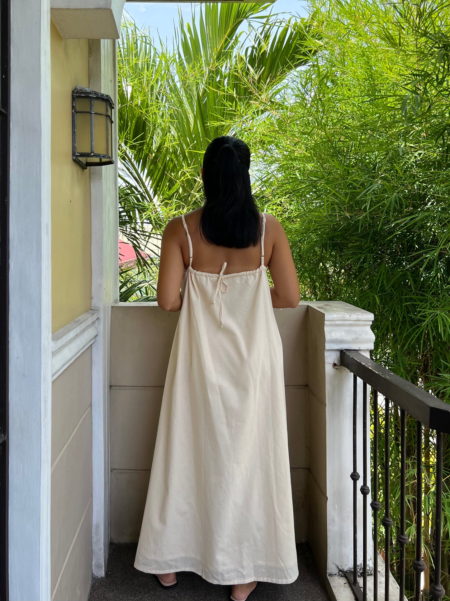 Limoncello Dress in Cream with Lining