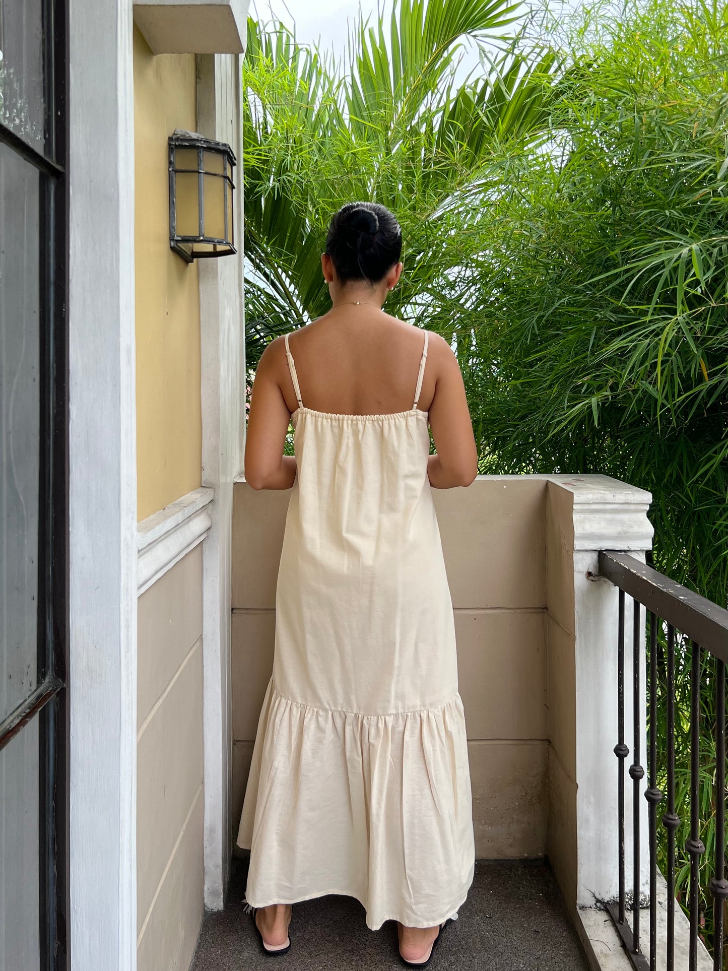 Joy Dress in Cream with Lining