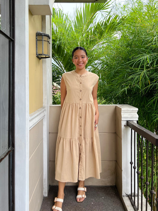 Ruth Dress in Beige