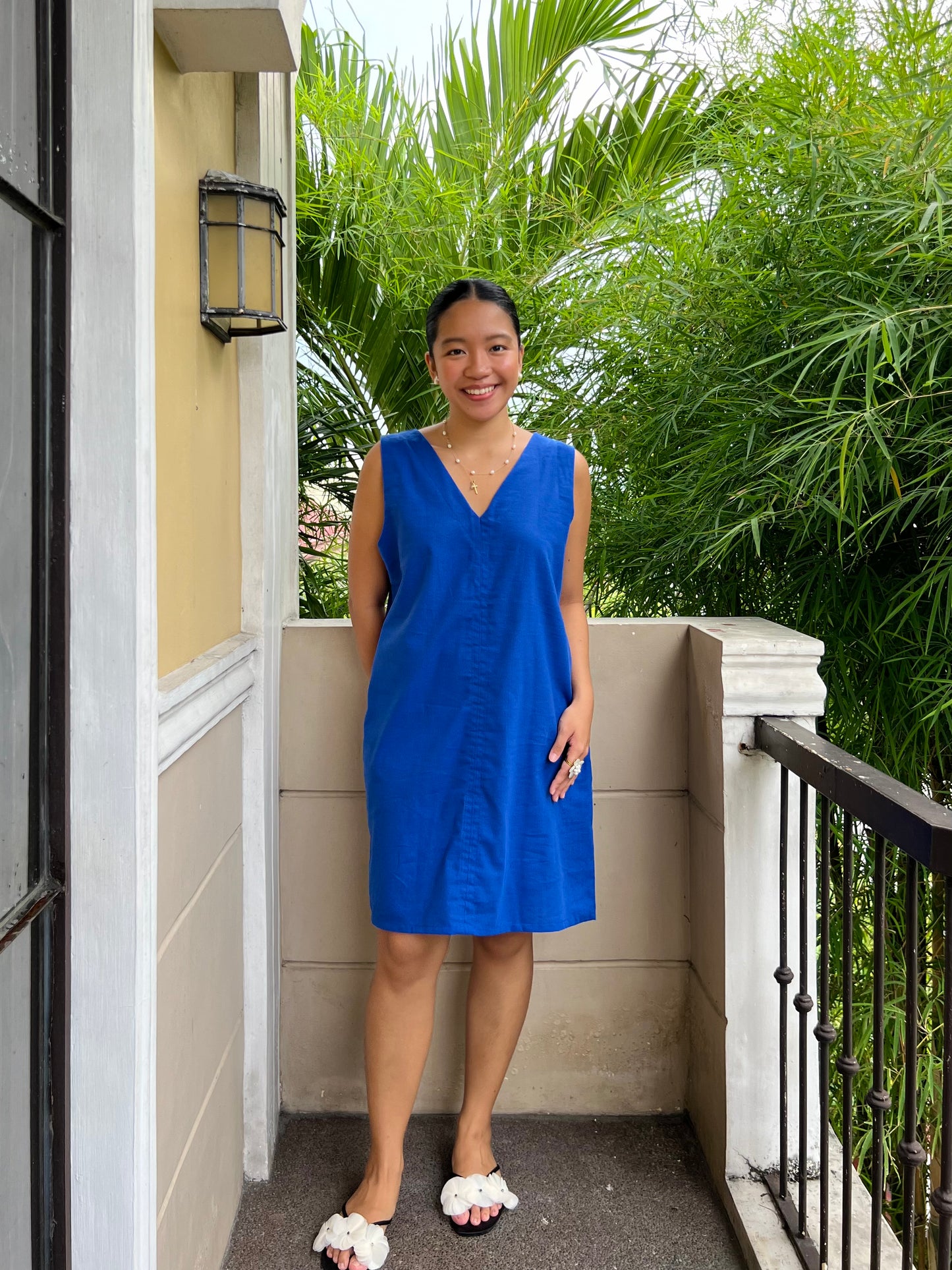 Marini Reversible Dress in Blue