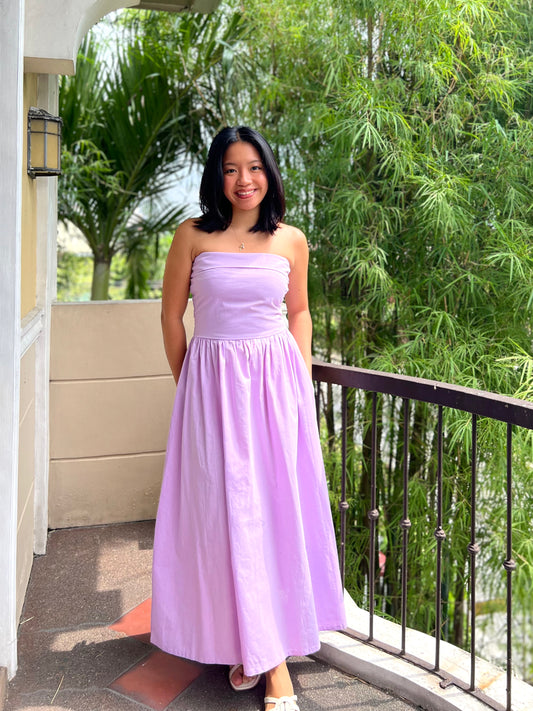 Ivory Dress in Lavender