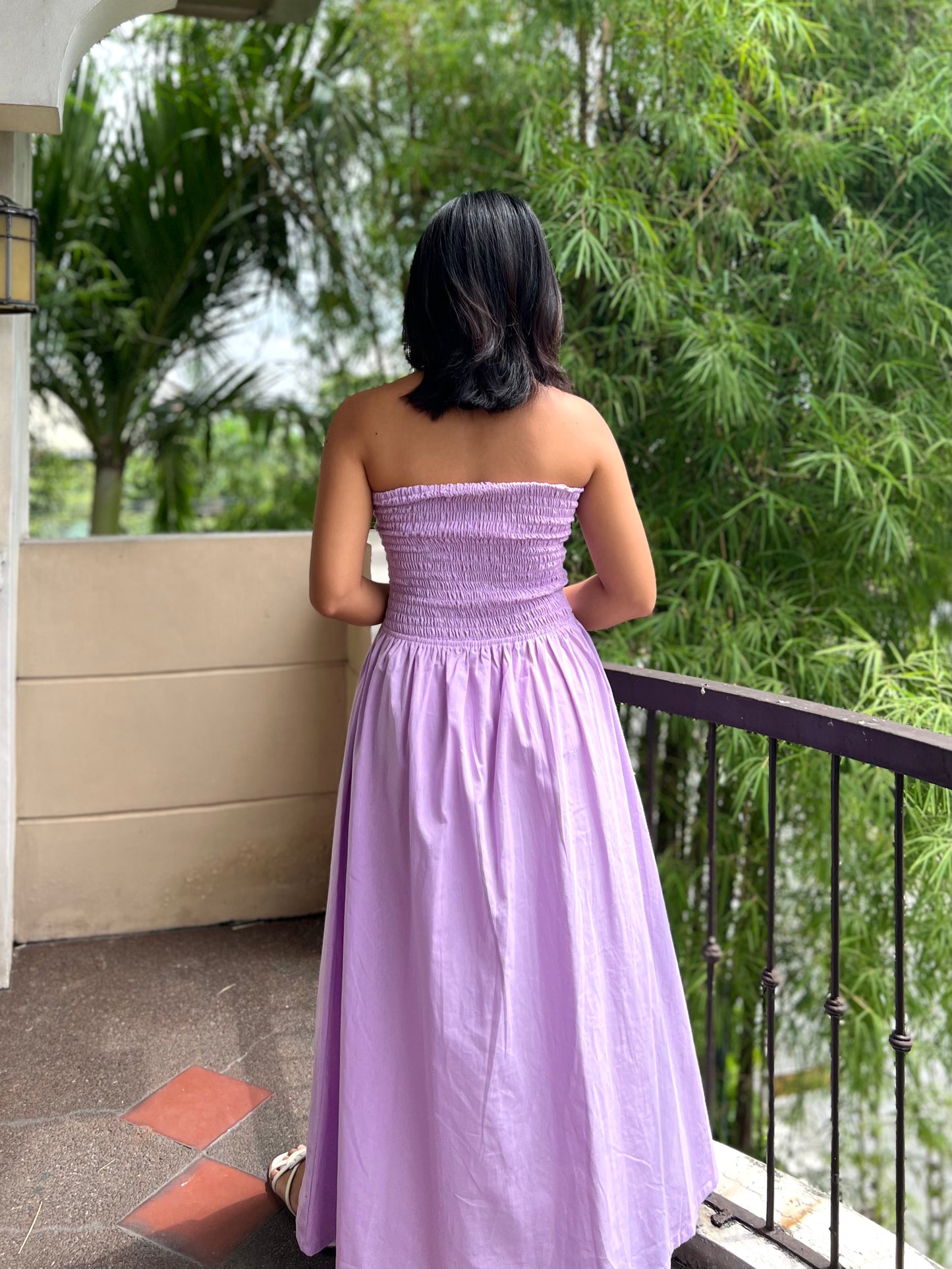 Ivory Dress in Lavender