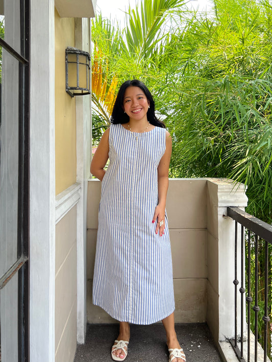 Courage Reversible Dress in Stripes 019