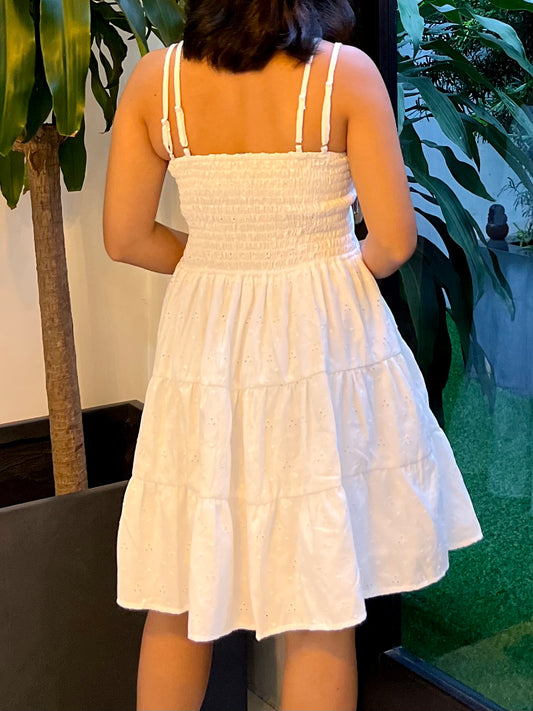 Capri Dress in Eyelet 002 with Lining